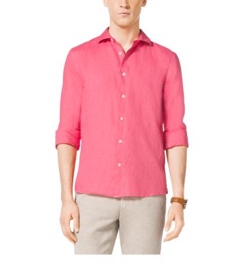 Tailored-Fit Linen Shirt by Michael Kors
