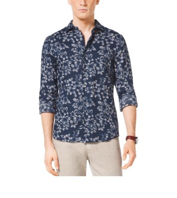 Tailored-Fit Linen Shirt by Michael Kors