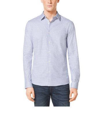 Slim-Fit Check Cotton Shirt by Michael Kors