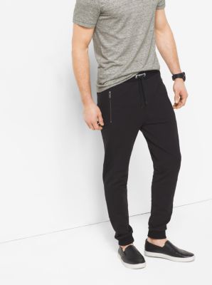 michael kors men's logo fleece jogger pants