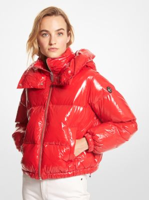 Michael Kors Ciré Nylon Puffer Jacket In Red