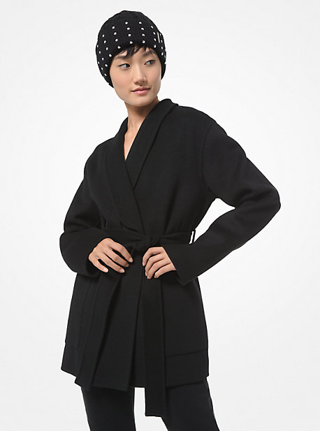 MK Wool Blend Wrap Coat - Black - Michael Kors product