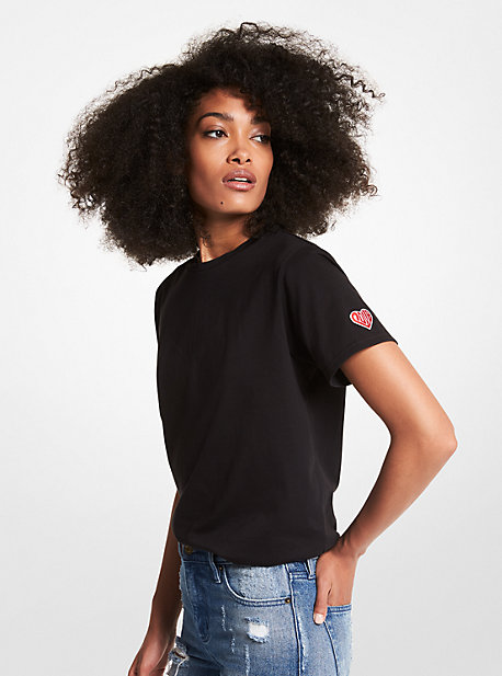 MK Watch Hunger Stop LOVE Organic Cotton Unisex T-Shirt - Black - Michael Kors product