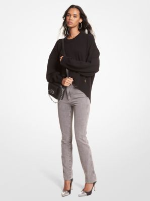 Michael Kors Wool And Cashmere Blend Sweater In Black