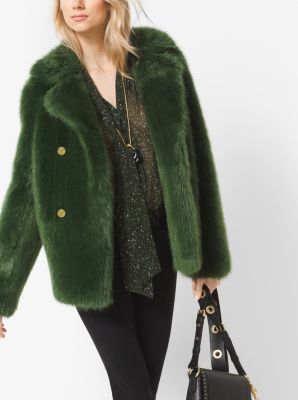 Resultado de imagem para michael kors faux fur peacoat