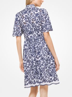 michael kors floral embroidered dress