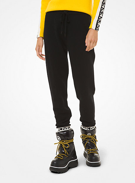 Pantalon de jogging en nylon mélangé à bordure logo - NOIR(NOIR) - Michael Kors