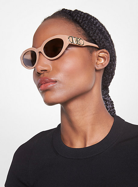 Michael Kors Empire Oval Sunglasses In Brown