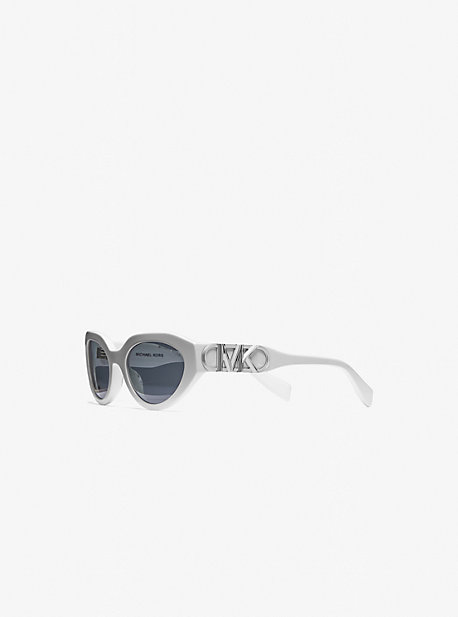 Michael Kors Empire Oval Sunglasses In White