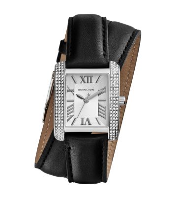 Mini Emery Double-Wrap Leather Watch by Michael Kors