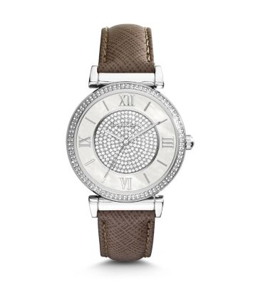 Catlin Pavé Silver-Tone Watch by Michael Kors