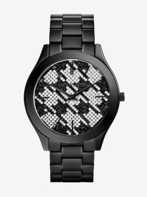 Runway Black Houndstooth Watch by Michael Kors