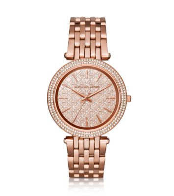 Darci Pavé Rose Gold-Tone Watch by Michael Kors
