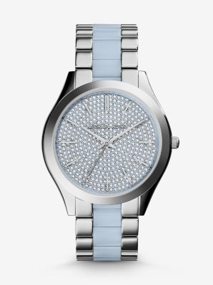 Slim Runway Silver-Tone Acetate Watch by Michael Kors