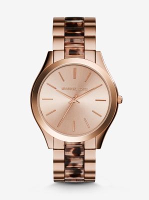 Runway Rose Gold-Tone Acetate Watch by Michael Kors