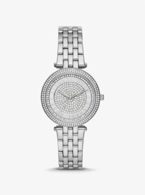Michael Kors Mini Darci Pavé Silver-tone Watch