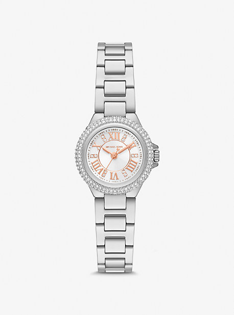 Michael Kors Mini Camille Pavé Silver-tone Watch