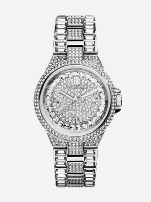 Mini Camille Pavé Silver-Tone Watch by Michael Kors