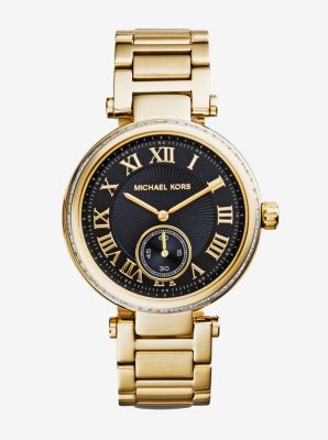 Skylar Black and Gold-Tone Bracelet Watch by Michael Kors