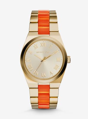 Channing Gold-Tone Acetate Watch by Michael Kors