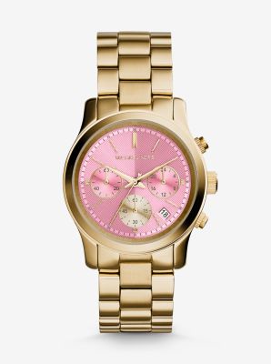 Runway Gold-Tone Watch by Michael Kors