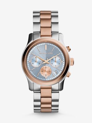 michael kors runway two tone smartwatch