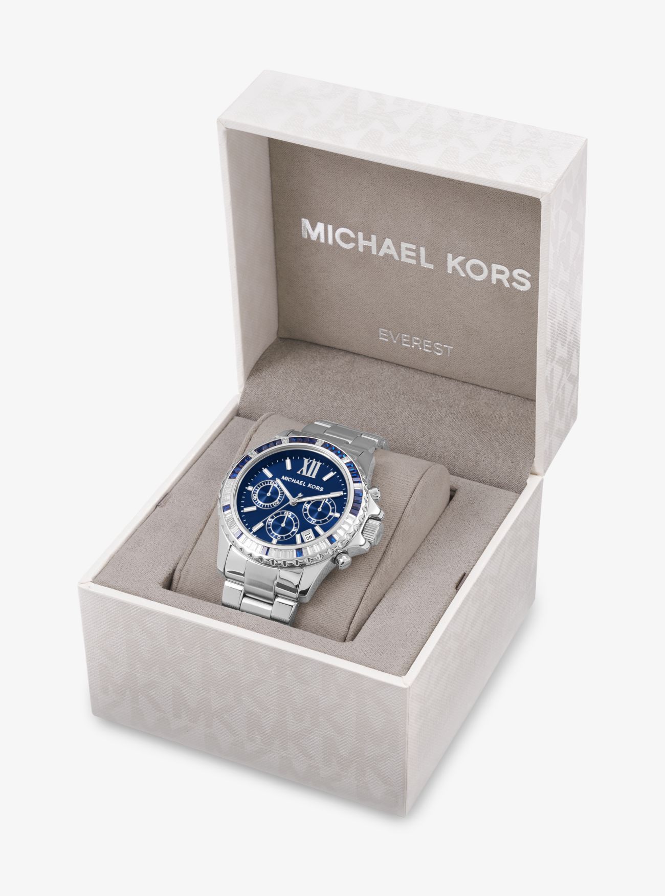 MK Oversized Everest Pavé SilverTone Watch Silver Michael Kors