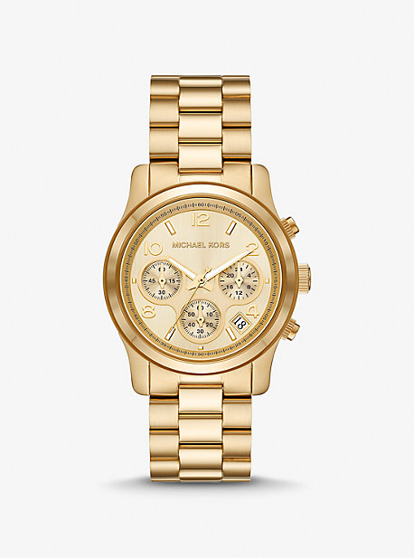 Michael Kors Slim Runway Gold-tone Watch