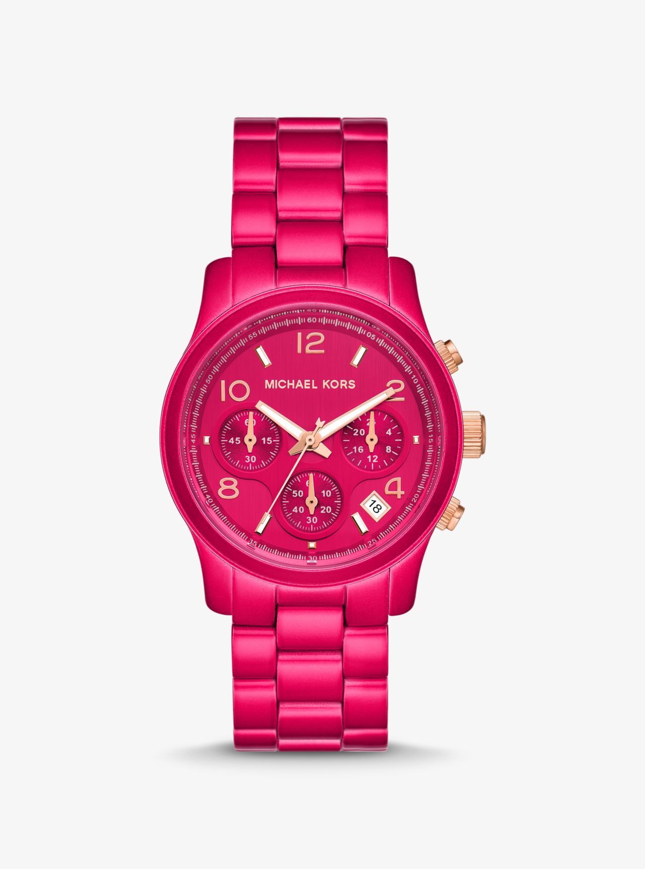 MK Limited-Edition Runway Pink-Tone Watch - Cerise - Michael Kors