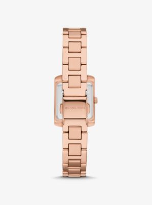 Mini Emery Pavé Rose Gold Tone Watch and Bracelet Gift Set Michael Kors