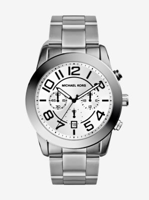 Mercer Silver-Tone Watch by Michael Kors