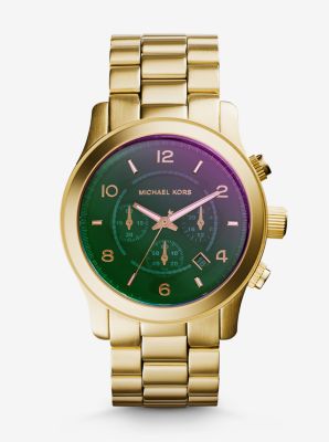 Runway Flash Lens Gold-Tone Watch by Michael Kors