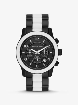 Montre Runway noire surdimensionnée en silicone - BLANC(BLANC) - Michael Kors