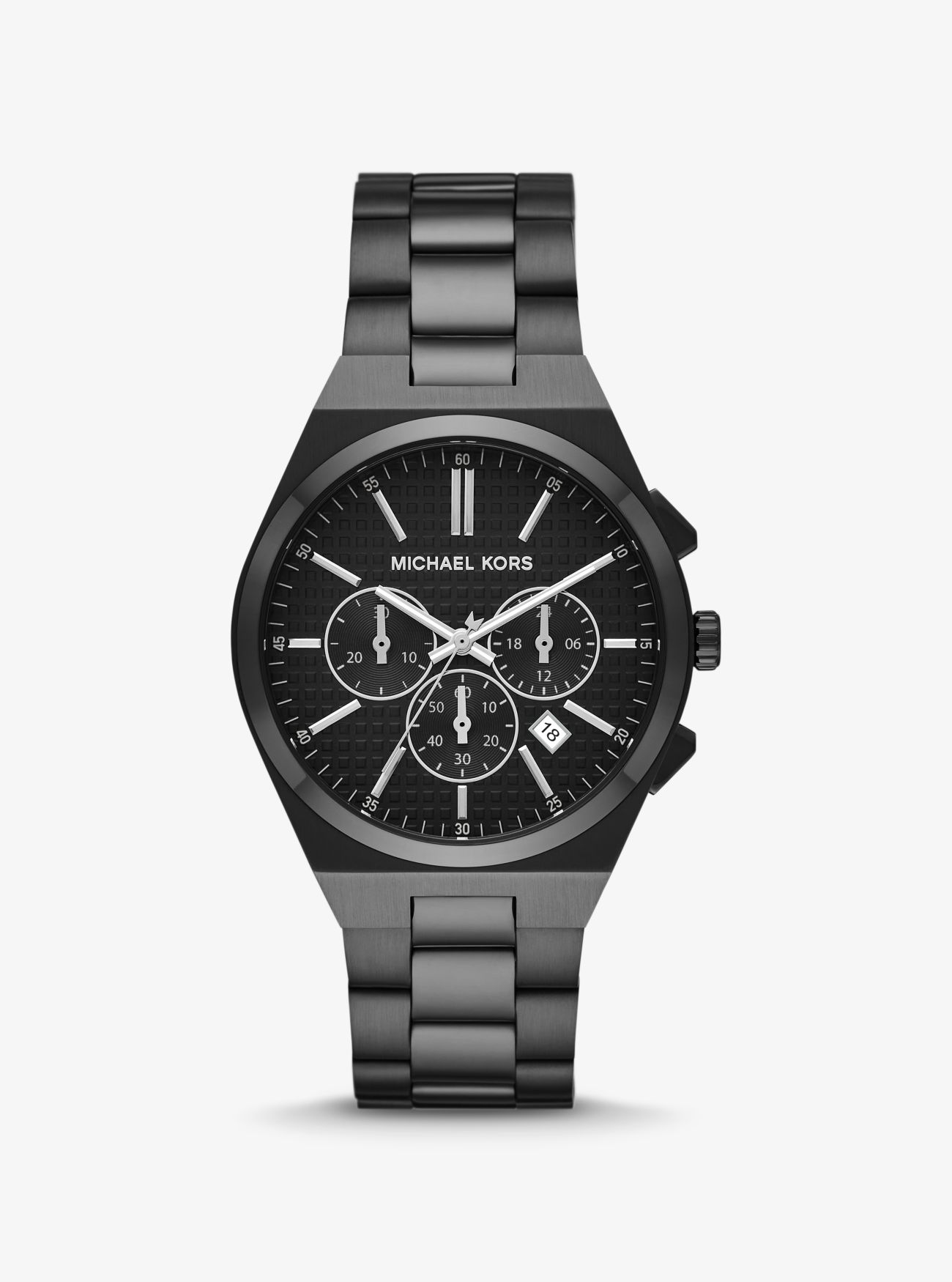 MK Oversized Lennox Black-Tone Watch - Black - Michael Kors