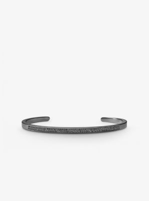 Manchette à assortir sertie pavé en argent sterling rhodié noir - NOIR(NOIR) - Michael Kors