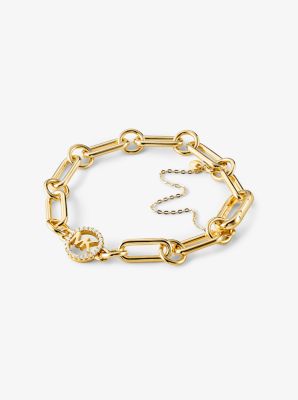 Bracelet basique à maillons gourmette en argent sterling plaqué en métal précieux - OR(OR) - Michael