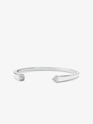 Manchette en argent sterling avec clous à pierres pavées - ARGENT(ARGENT) - Michael Kors