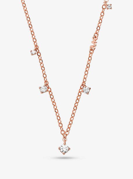 MK 14K Rose Gold-Plated Sterling Silver Stone Necklace - Rose Gold - Michael Kors