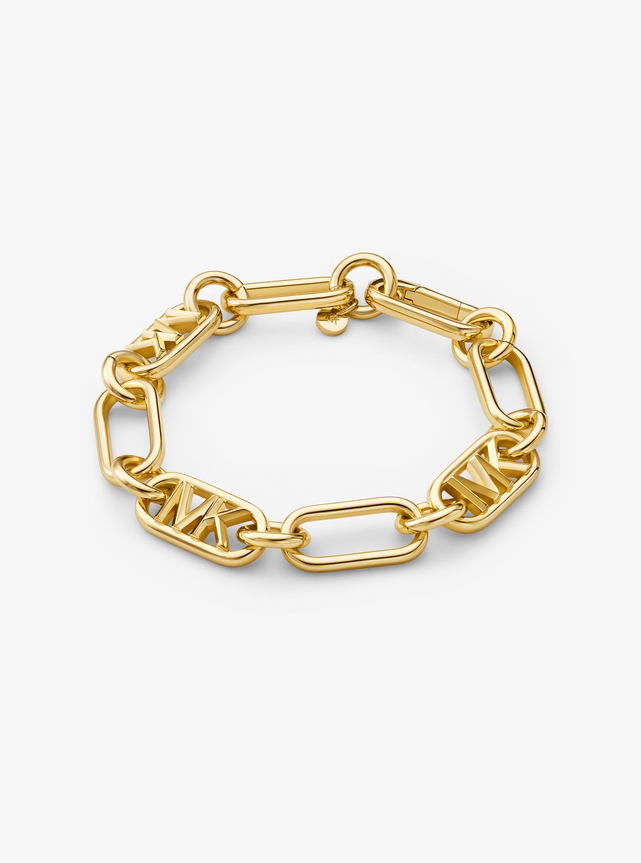 MKPulsera de cadena de eslabones de latón con chapado en metal precioso - Dorado(Dorado) - Michael Kors