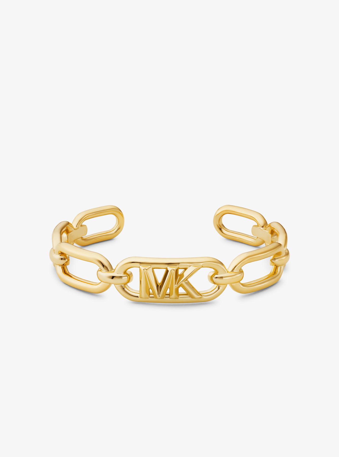 MK Empire Precious Metal-Plated Brass Chain-Link Cuff - Gold - Michael Kors