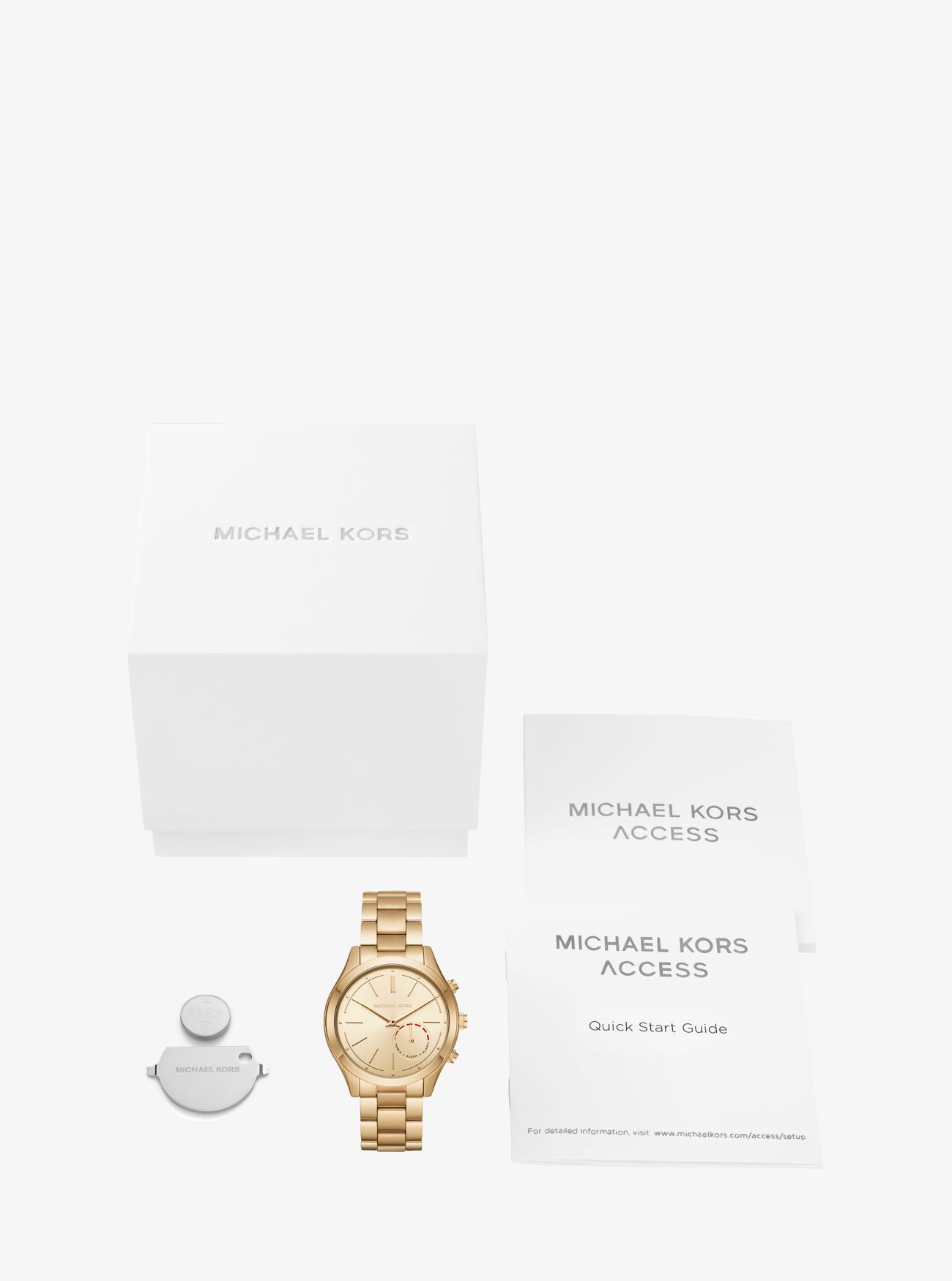 michael kors slim runway ip hybrid smartwatch