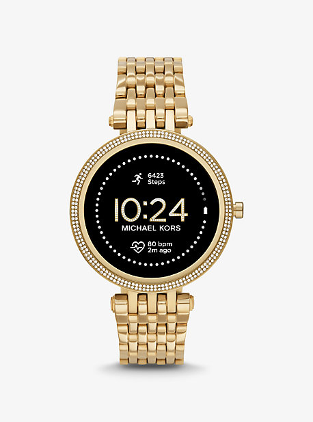 MK Gen 5E Darci Pavé Gold-Tone Smartwatch - Gold - Michael Kors