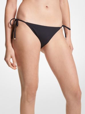 Michael Kors String Bikini Bottom In Black