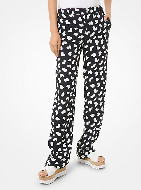 Pantalon de pyjama en viscose à imprimé pétales - NOIR(NOIR) - Michael Kors