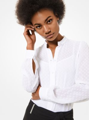 Chemisier en jacquard à pois - BLANC(BLANC) - Michael Kors