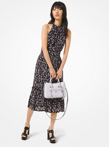 Robe fleurie en jersey texturé - ORCHIDÉE(VIOLET) - Michael Kors