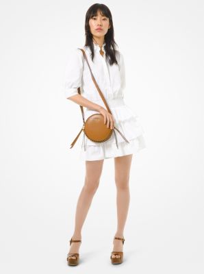 Robe à volants en popeline de coton - BLANC(BLANC) - Michael Kors