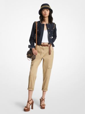 Michael Kors Zip Pkt Cargo Pant In Natural