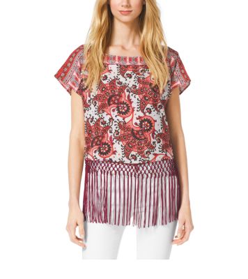 Paisley Crepe Top by Michael Kors