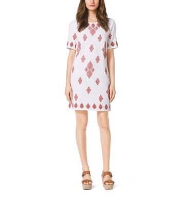 Embroidered Gauze Dress by Michael Kors